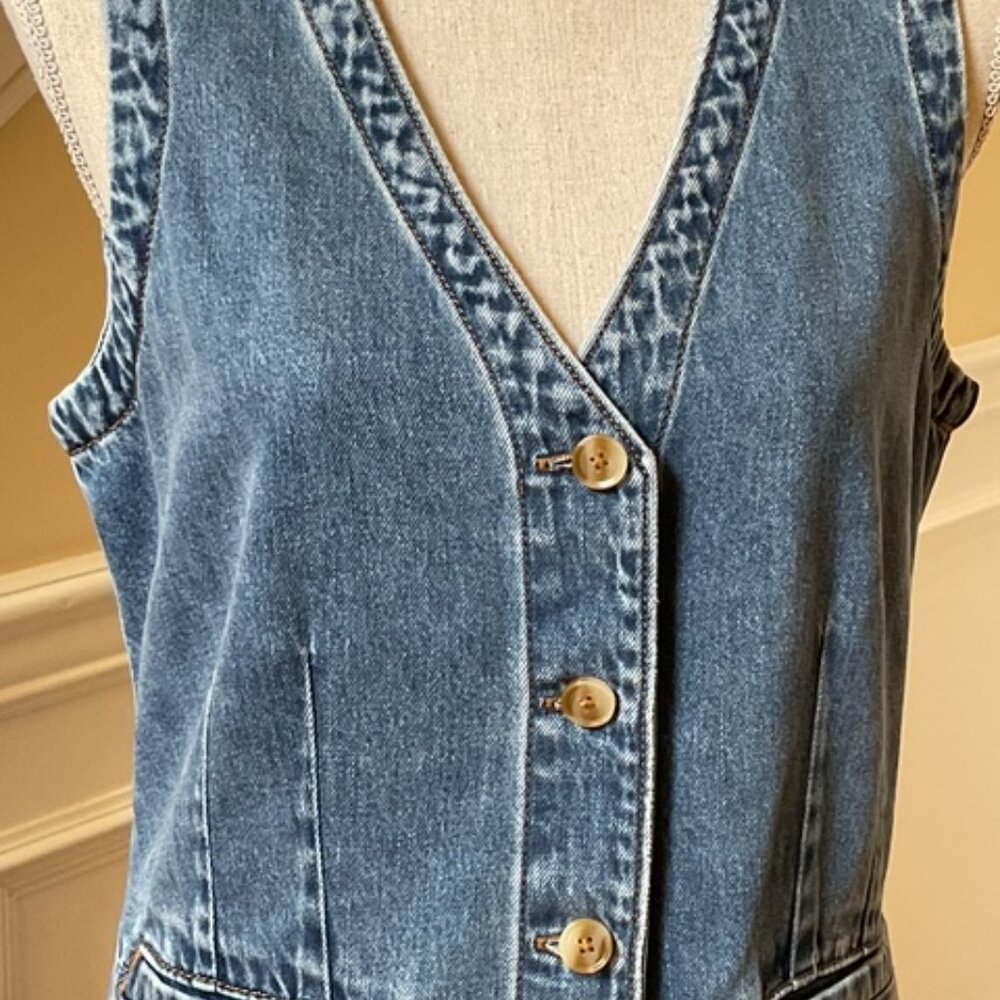 Ann Taylor Modern Denim Shirtdress / 10P Authentic Indigo NWT Orig 169 - Picture 7 of 8